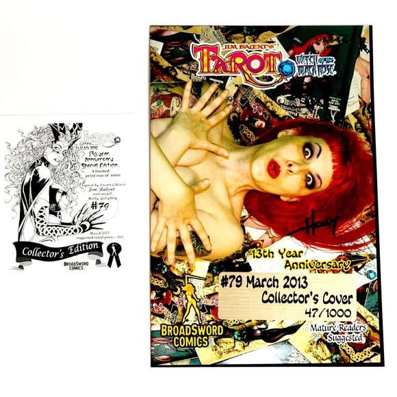 TAROT WITCH OF THE BLACK ROSE #79 SIGNED 13TH YEAR COLLECTOR ED COVER 47/1000 NM